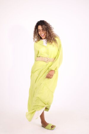 B15A4094 Yellow wavy Dress